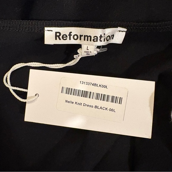 REFORMATION Nelle Black & White Midi Tank Dress Size Large NWT - Picture 8 of 12